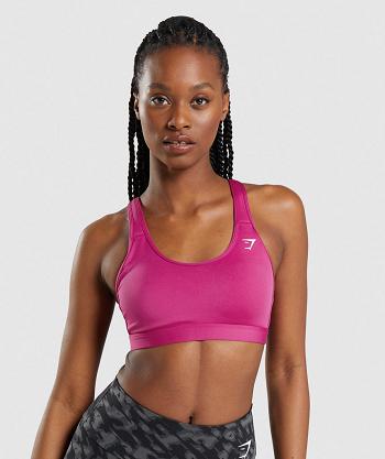 Gymshark Scoop Neck Ženske Sportski Grudnjak Roze | HR 3351AHK